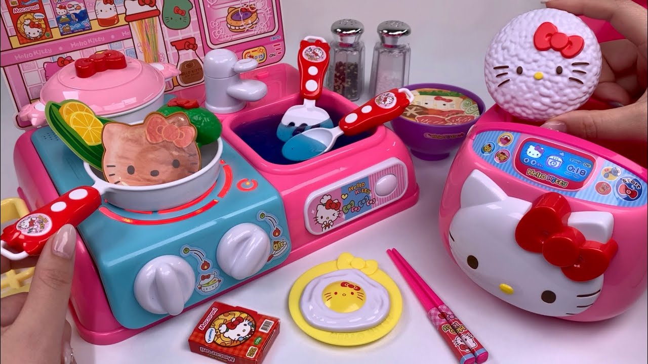 [🐰toy asmr🐰] Sanrio Cooking Toy Hello Kitty Kitchen PlaySet ASMR Satisfying with Unboxing Review Toy
