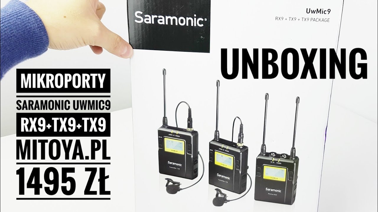 Saramonic UwMic9 RX9+TX9+TX9 zestaw mikroport&oacute;w UNBOXING | ForumWiedzy | ForumWiedzy