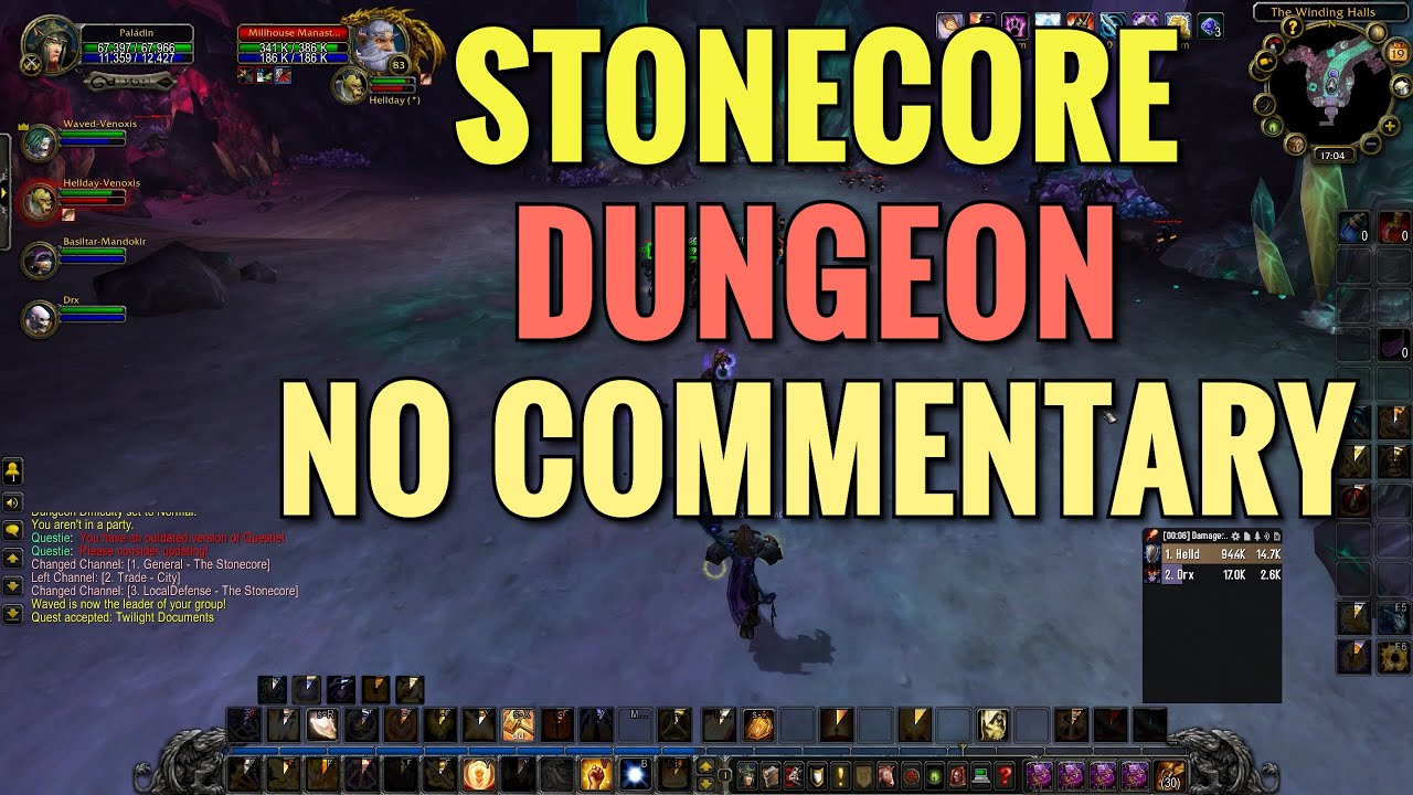 World Of Warcraft Gameplay - Stonecore FULL Dungeon (No Commentary)