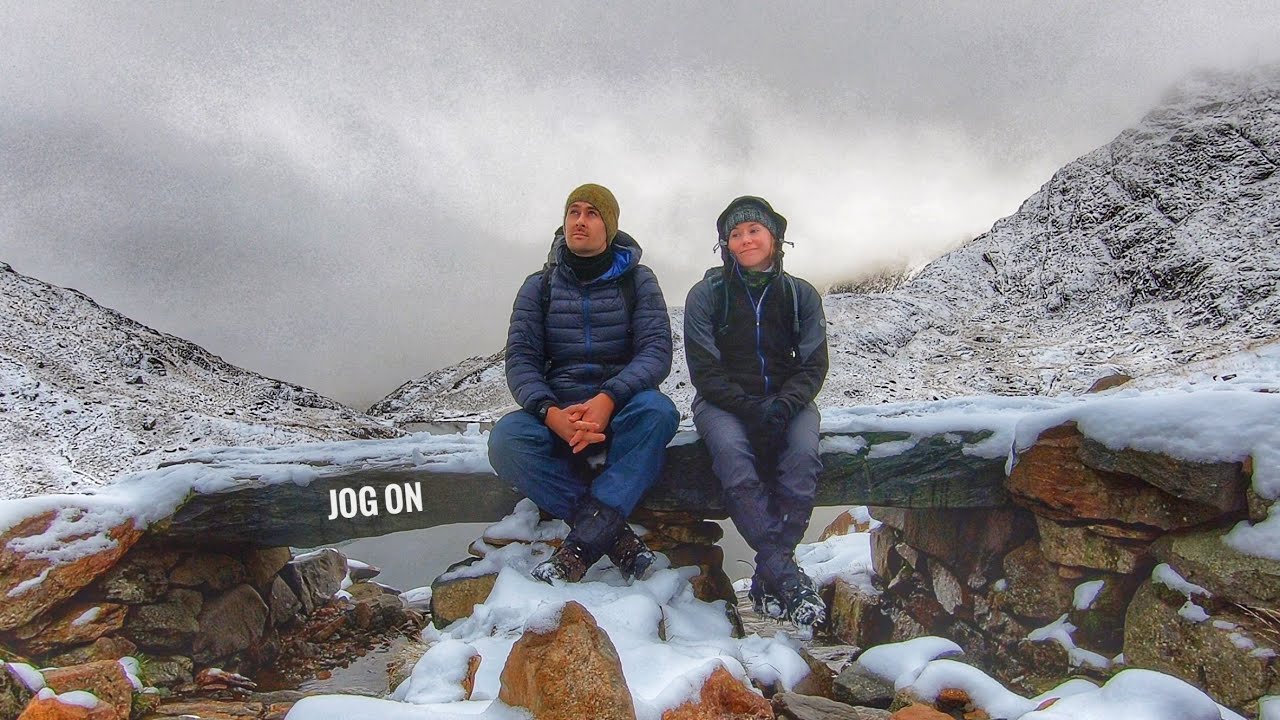 Hiking up Snowdon via the Miner's Track - winter