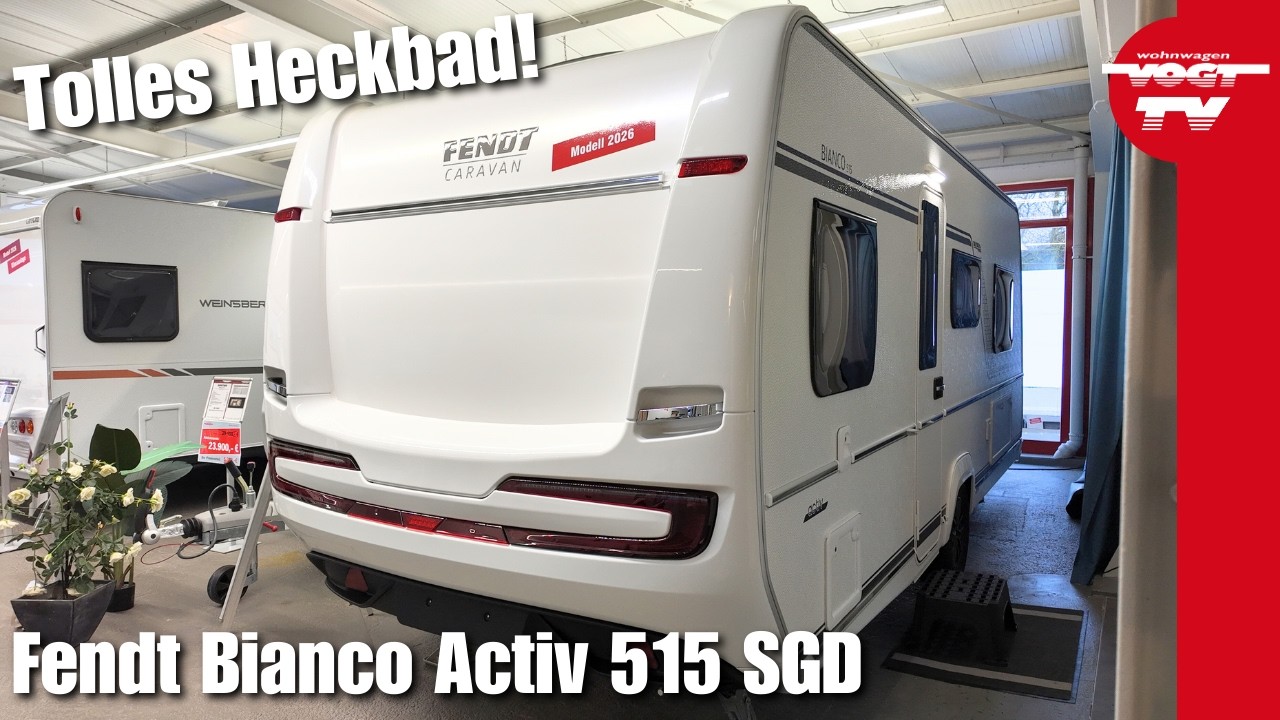 Mit tollem Heckbad 🤩 Fendt Bianco Activ 515 SGD | Neu im Verkauf | Modell 26 | Wohnwagen 33.900,- €