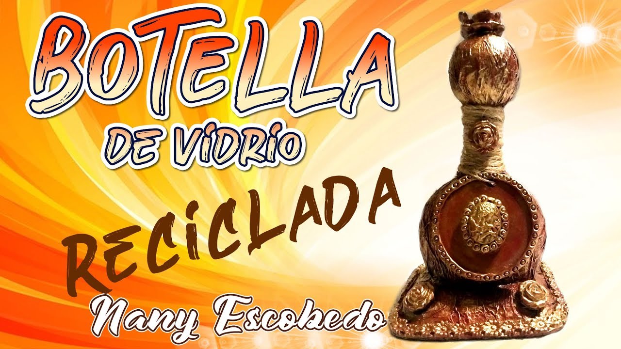 BOTELLA DE VIDRIO RECICLADA