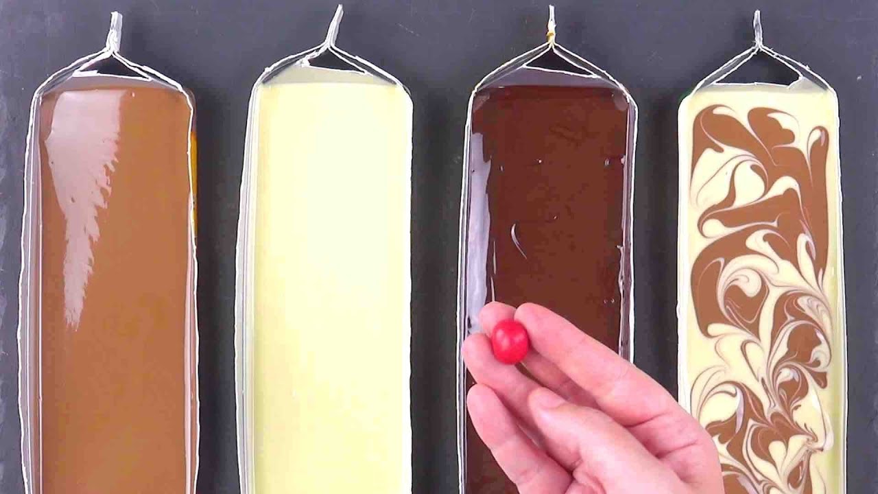 Recorte uma caixa de suco e a preencha com 4x mais chocolate