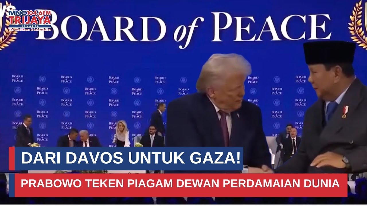 Momen Bersejarah di Davos: Prabowo Teken Piagam Perdamaian Gaza Bareng Trump I Trijaya Update