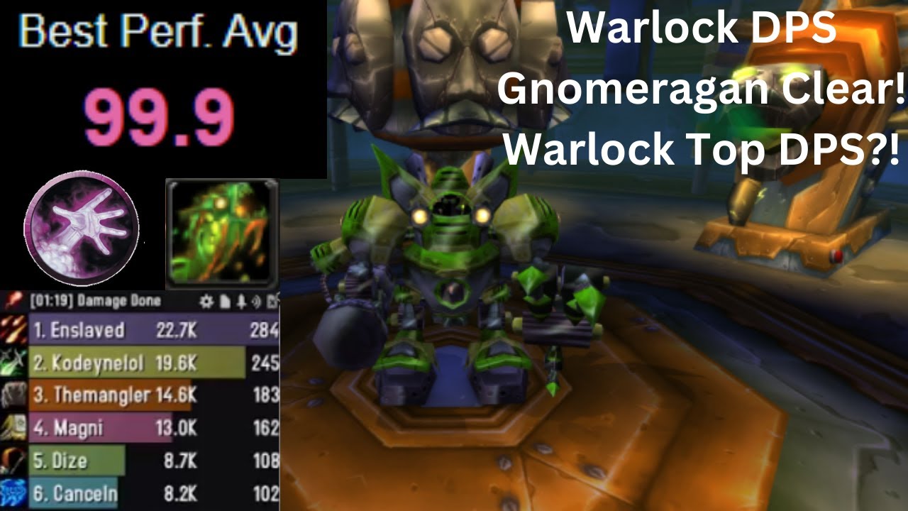 Warlock Gnomeregan Raid Clear! TOP DPS?! 99 avg parse - SOD - Talents,Runes,Rotation ETC