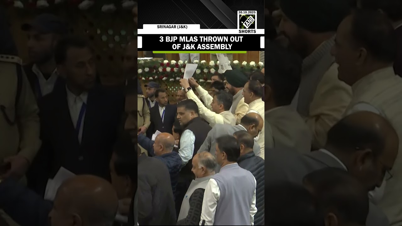 3 BJP MLAs thrown out of J&K assembly for creating ruckus as demanding discussion on flood