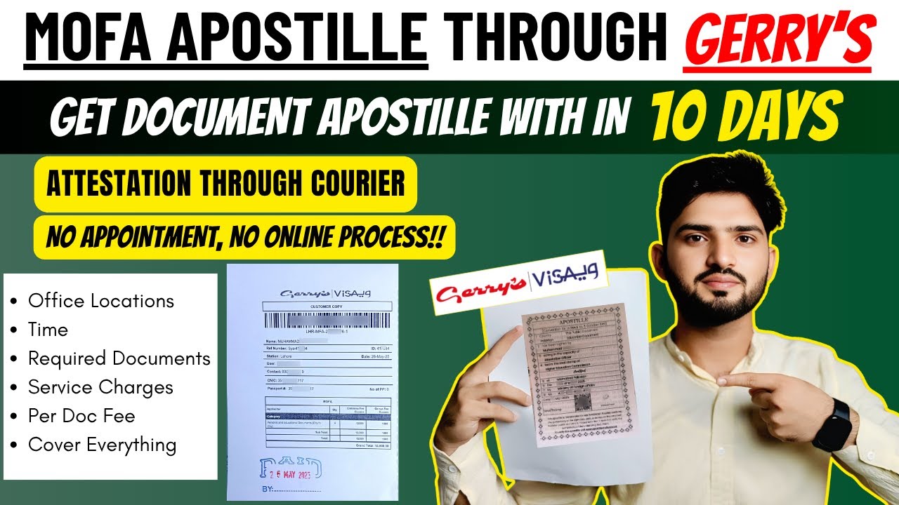 MOFA Apostille Attestation Through Gerry’s in Just 10 Days | Apostille Through Courier | Guide 2026