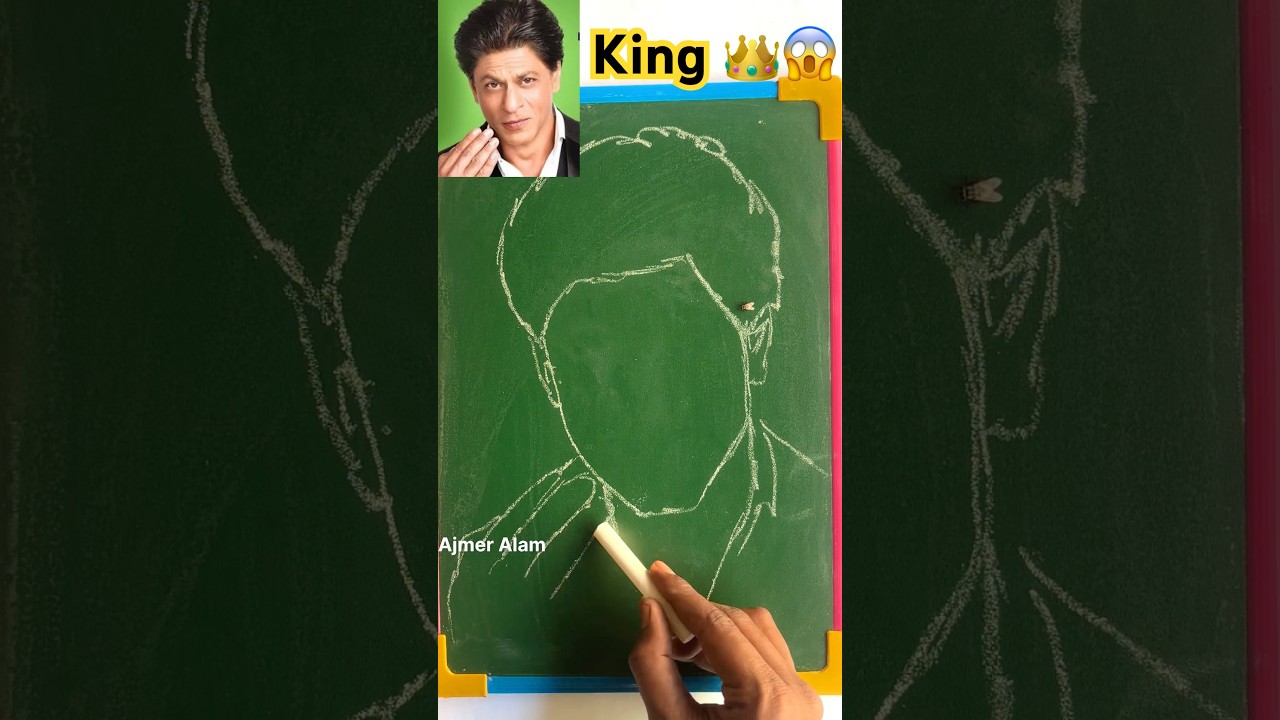 Shah Rukh Khan 😱👑 #shahrukh_khan #kingkhan #srk #drawing #art #ajmeralam #shorts #short