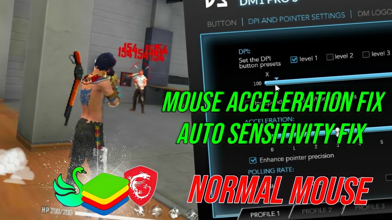 Mouse Acceleration Fix For All Emulator || Bluestacks Aim Stuck And Movement Problem Solution