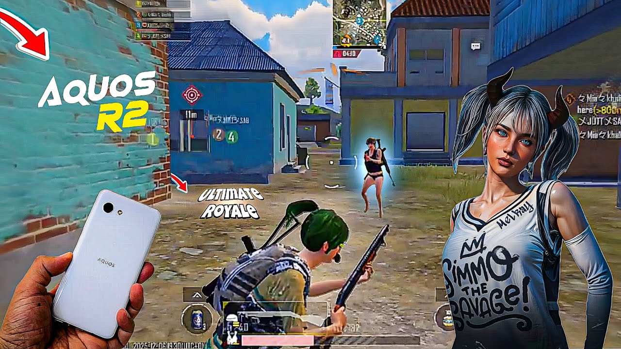 Aquos r2 😍 ultimate Royale heavy clutches R2 Pubg Test 2026 🔥