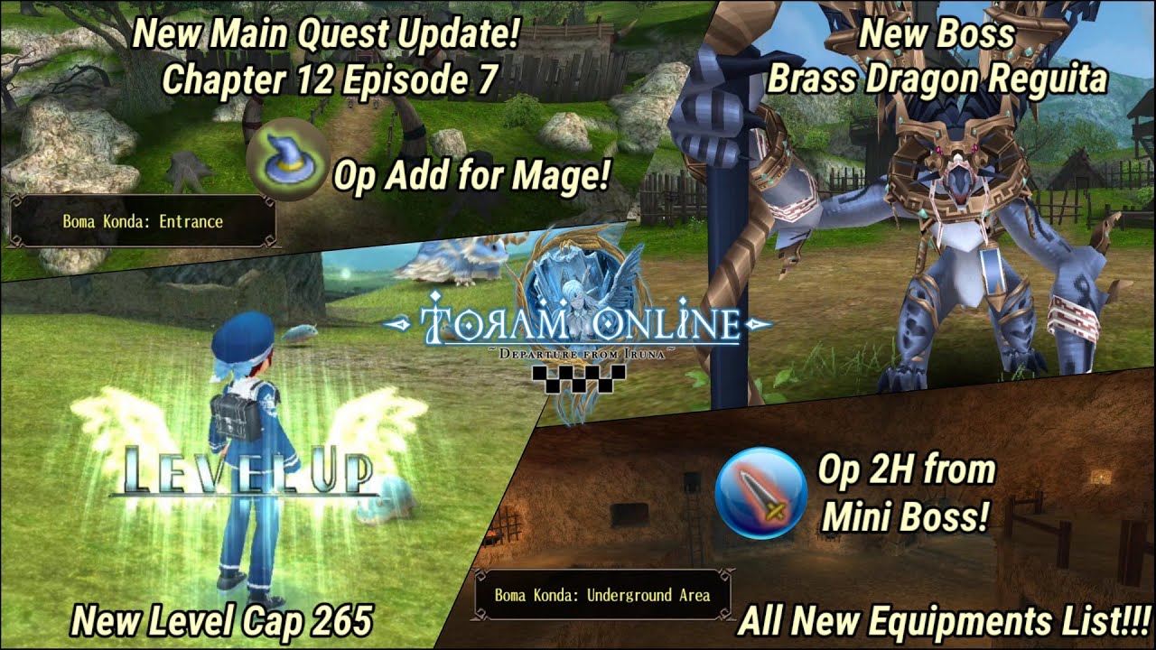 Toram Online - New Main Quest Update & New Level Cap 265! | All New Equipment Drop List!!!