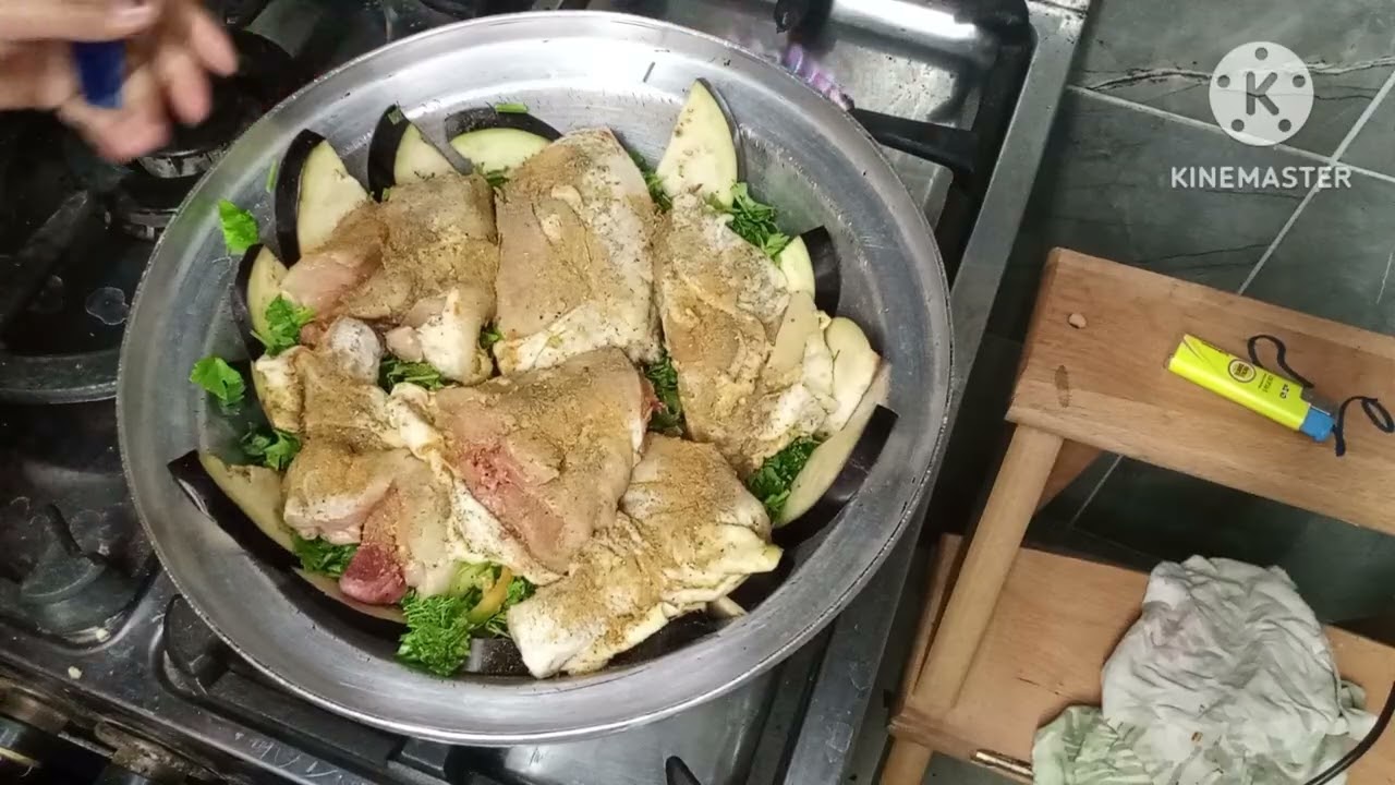 باذنجان بالفراخ طريقه جديده وسهله جدا 