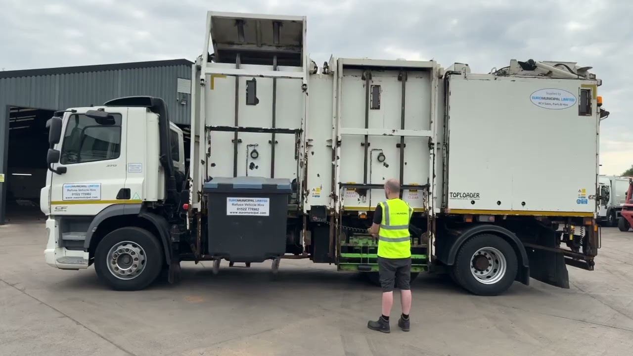 26t 2014 DAF CF 370 6x2 M/L, Terberg Toploader 3x Compartment - Recycling / Food / Refuse / ABP
