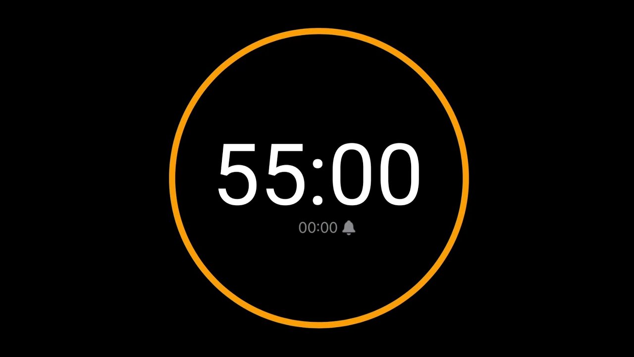 55 Minute Countdown Timer with Alarm / iPhone Timer Style