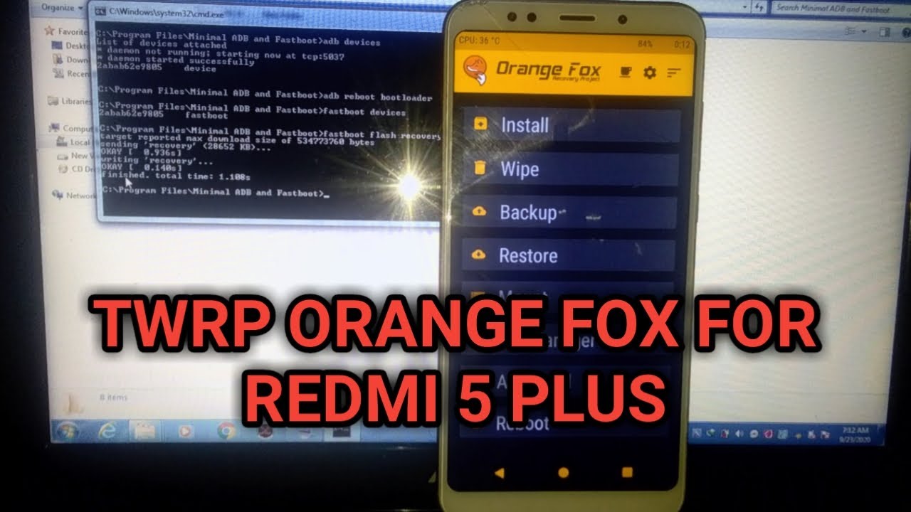 Как установить TWRP Orange Fox и получить root-права на Xiaomi Redmi 5 Plus