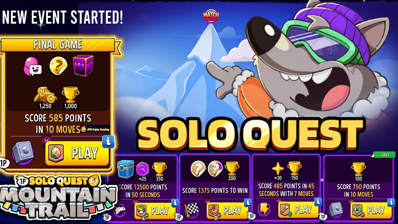 Solo Quest~Mountain Trail/(5 Solo) Color Crystals/Mighty Mushrooms/Arcade Man/Color Crush/