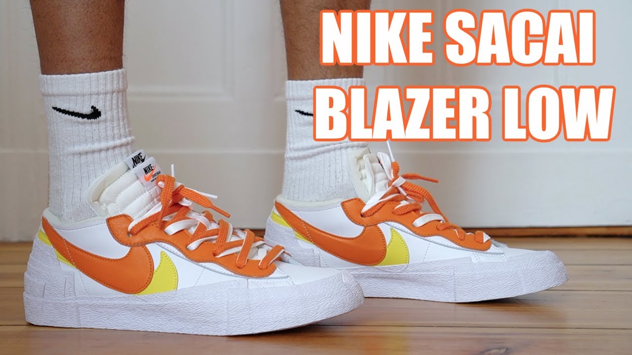 NIKE SACAI BLAZER LOW MAGMA ORANGE REVIEW & ON FEET + SIZING...BEST SUMMER SNEAKER 2021?