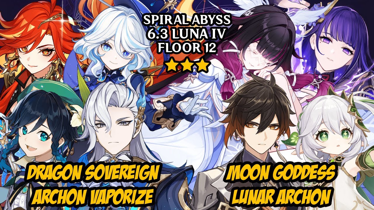 C0R0 Columbina Lunar x Neuvillette Archon | Genshin Impact Spiral Abyss 6.3 LUNA IV Floor 12