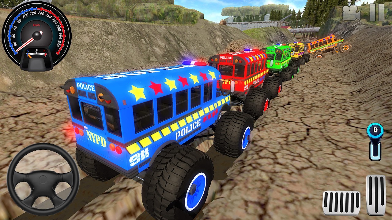 Impossible Driving Police Bus Monster Truck Stunt  2026 #2 - Racing Car Simulator - Android GamePlay