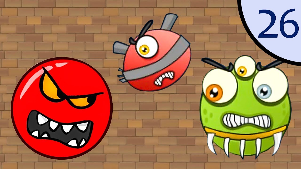 Новый Несносный КРАСНЫЙ ШАР #26. Битва с боссами. Мультик ИГРА New Red Ball 2 на Игрули TV