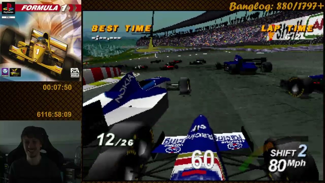 Formula One (PS1) - Full Playthrough