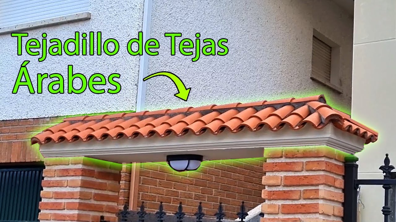 Como hacer un tejadillo sobre puerta de entrada