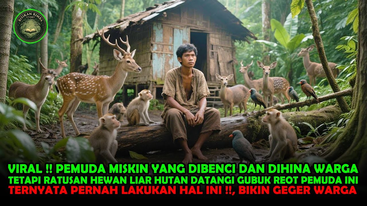 VIRAL !! PEMUDA MISKIN YANG DIBENCI HINGGA DIHINA WARGA, TIBA TIBA HEWAN HUTAN DATANGI RUMAHNYA