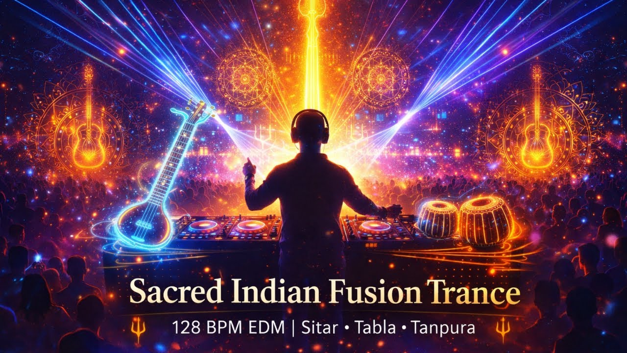 Sacred Indian Trance EDM 🕉️ | Sitar, Tabla & Tanpura Fusion (128 BPM)