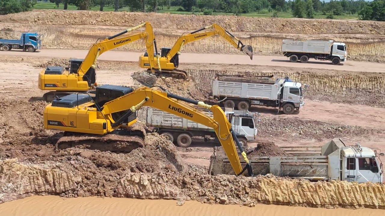 ใหม่ถอดด้าม LIUGONG 920E รถขุดใหม่ป้ายแดงจากปักกิ่ง ลุยเมืองภูเขาไฟพาดูเครื่องปั้มการทำงาน excavator