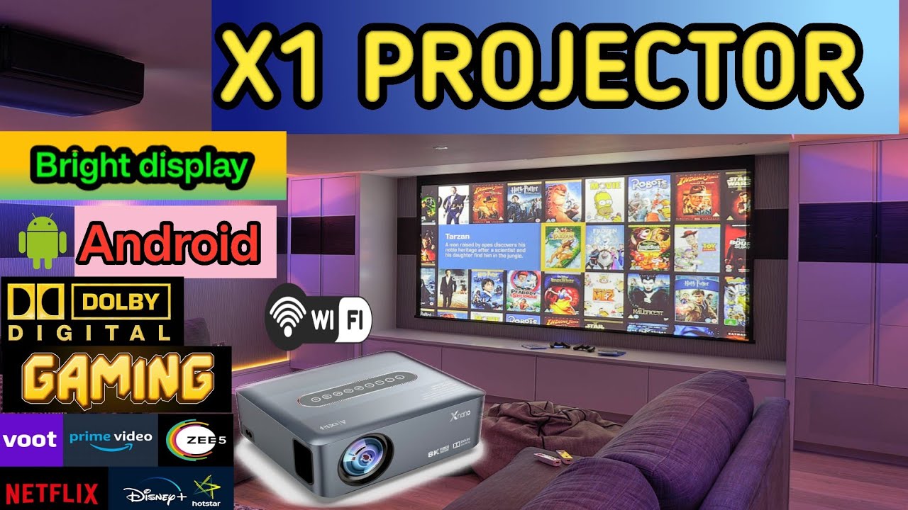 Best Android Projector 2025 | X1 Projector | 8K Ultra HD Home Theatre | Ghar par banao Cinema Hall