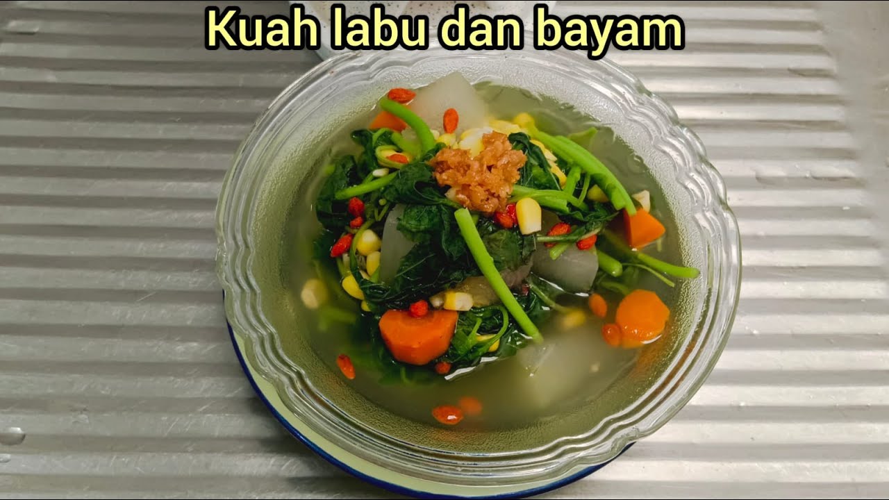 Cara memasak kuah labu dan bayam