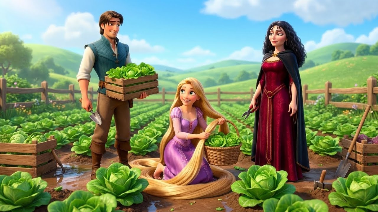 Tangled : The Lettuce Garden Promise 🌱✨ Rapunzel, Flynn Rider & Mother Gothel | Tangled Animation