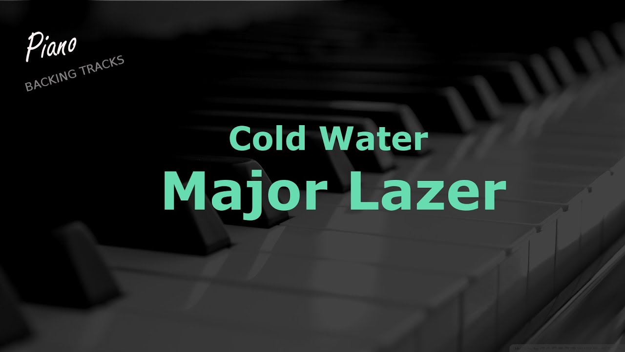 Cold Water -Major feat. Bieber - Lower Key (Piano Instrumental Backing  Track Karaoke)