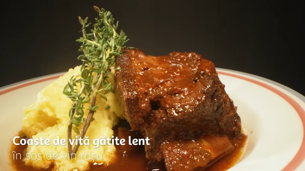 Rețetă pentru vin - Coaste de vită gătite lent în sos de vin roșu | Răzvan Exarhu