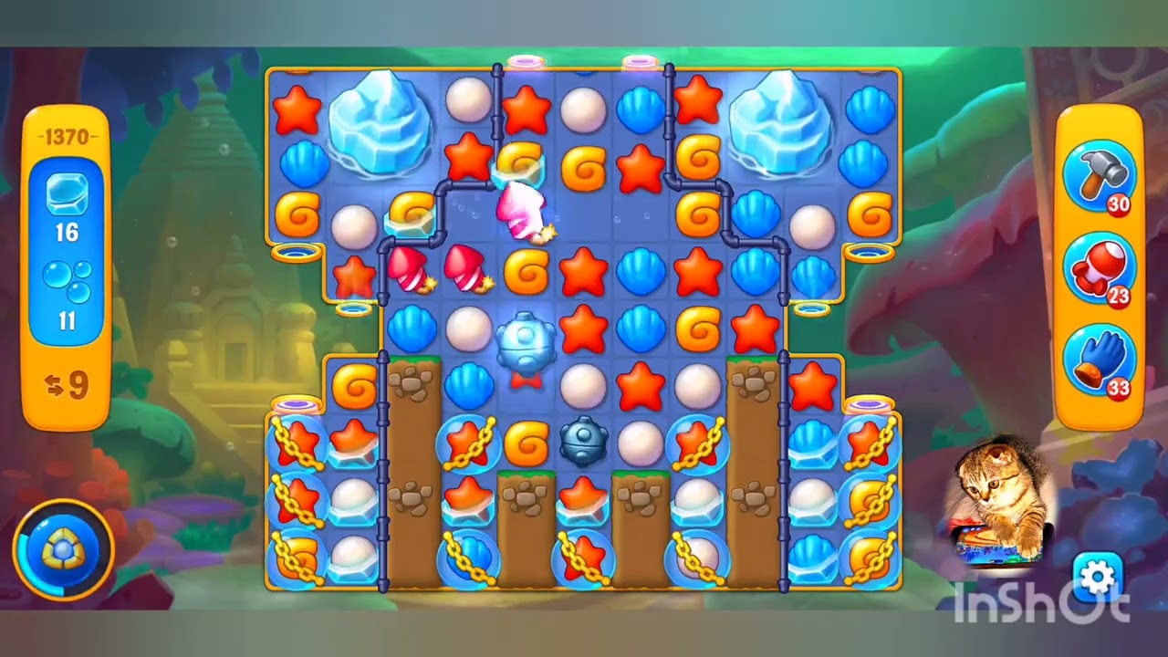 Fishdom,1370 level,no Booster - 1370 уровень, прохождение без бустеров.