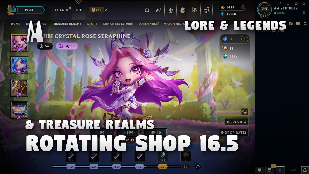 NEW ROTATING SHOP & TREASURE REALMS | TFT 16.5