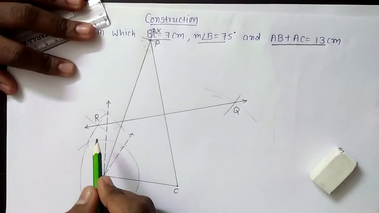 Construct of triangle Standard 9 Mathematics