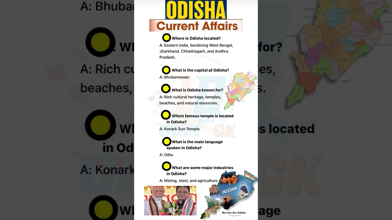 Odisha current affairs | Learn daily Odia Gk | RI, ARI, AMIN and all Odisha students