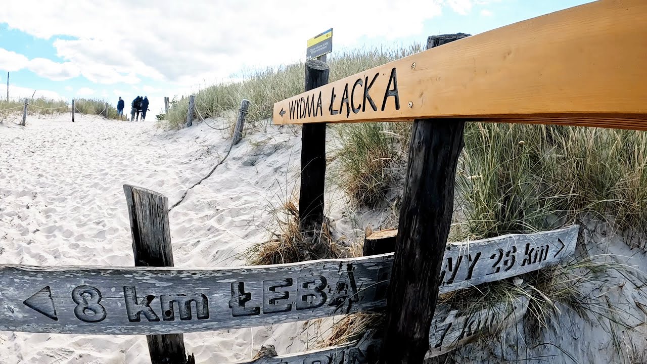 Ruchome Piaski W Łebie (WYDMA ŁĄCKA) 20.000 KROKÓW plażą !!! Mijamy plażę NATURYSTÓW ;) SPN