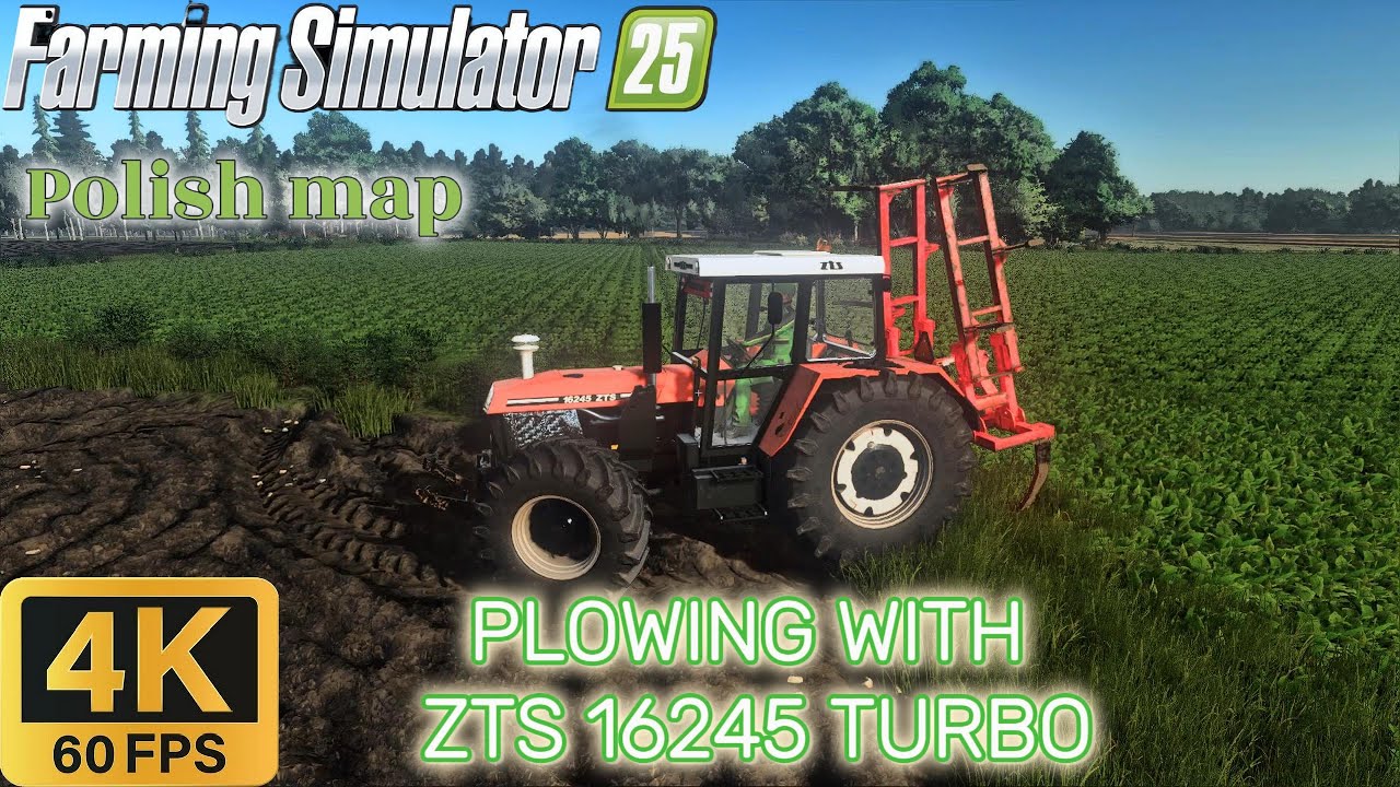 Plowing with Zetor 16245 TURBO   Fs25 Polish Village Reshade Gameplay