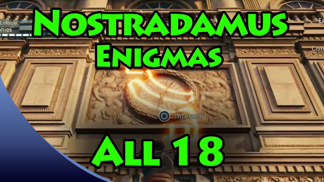Assassin's Creed Unity - Nostradamus Enigma Solutions [All 18] Puzzle Locations (From the Past)