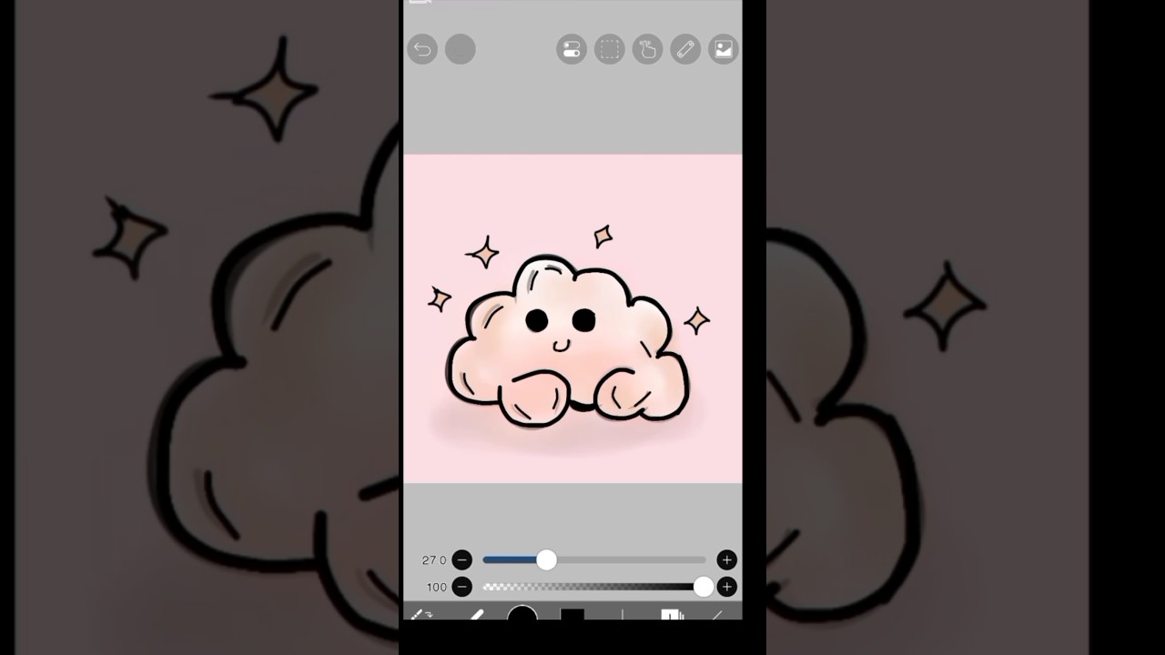Cute Cloud Drawing 🌥️ | Easy & Adorable Cloud Art for Kids and Beginners #CuteCloudDrawing #CuteArt