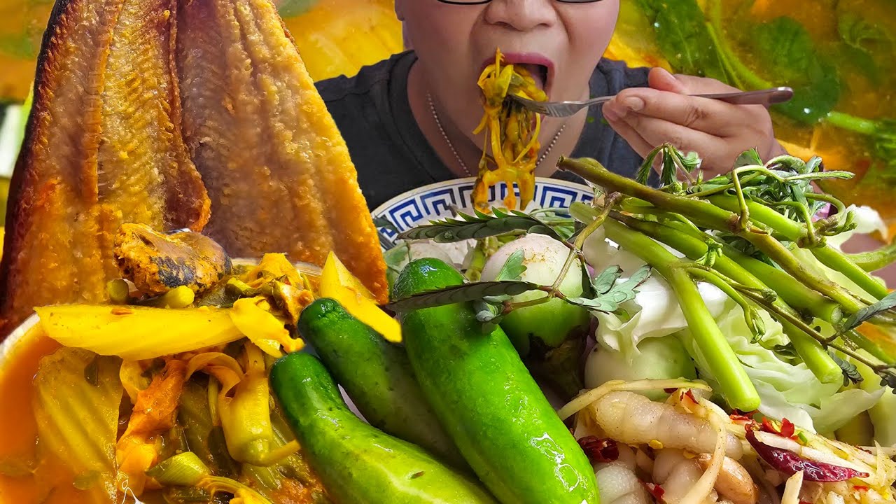 แกงส้มยอดมะรุม ปลาเค็มไข่เจียวและตำตรีนไก่แซ่บสุดๆค่ะep580#แกงส้ม มะรุม#ส้มตำ ตรีน#ปลา เค็ม