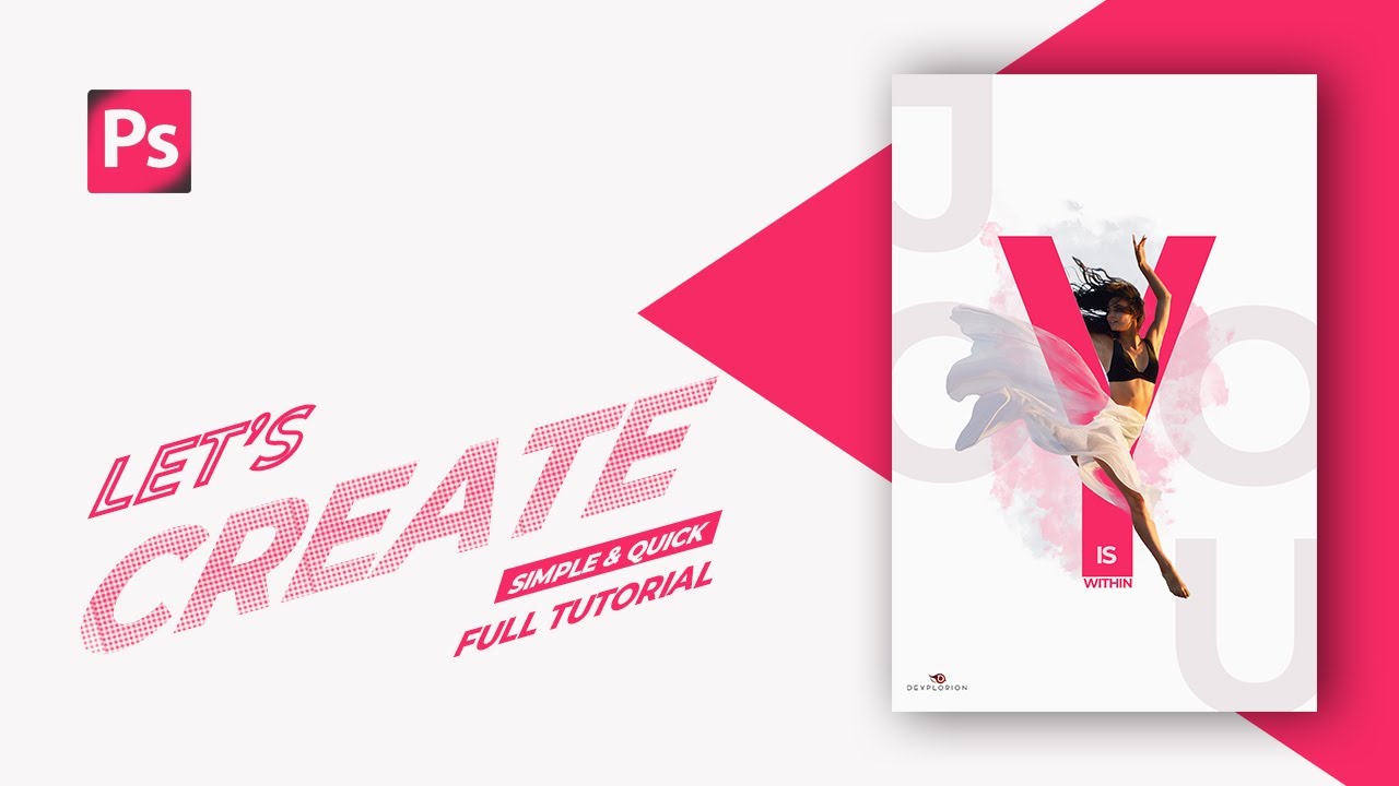 Minimal poster design in photoshop for Beginners | Photoshop tips and tricks  | Full Tutorial