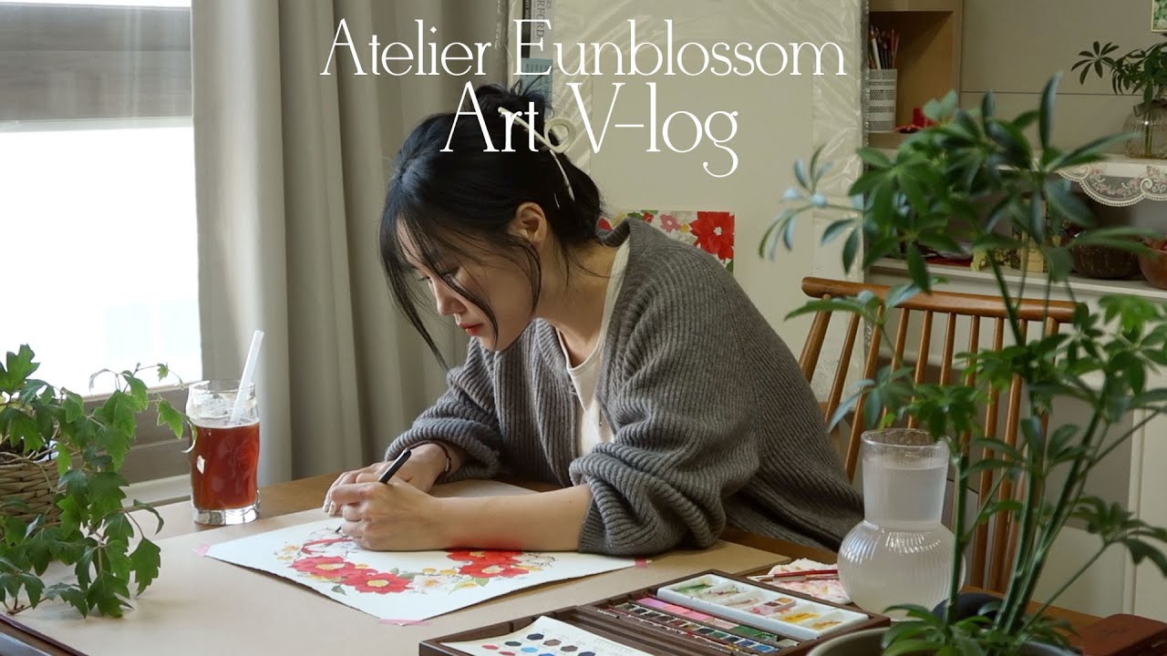 크리스마스 그림을 완성하는 화가의 연말 일상 브이로그 | Art V-log
