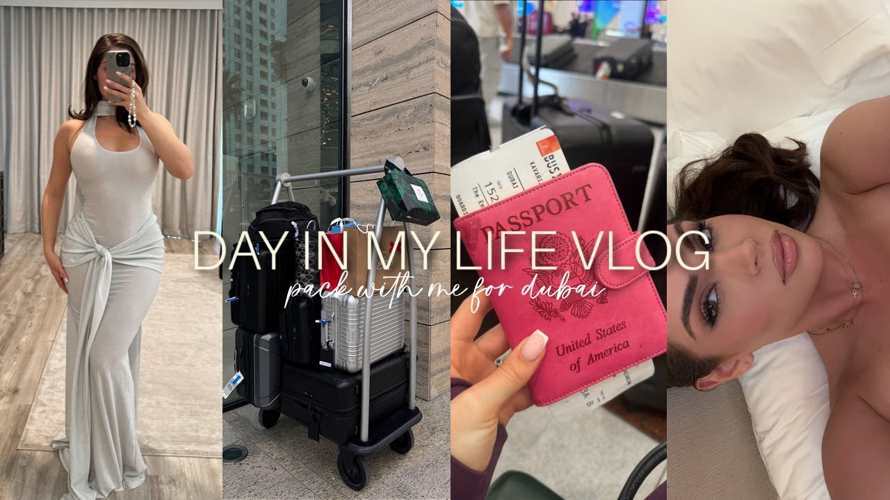 day in my life vlog ♡ pack with me for Dubai! clothing haul, travel makeup, last min shopping & more