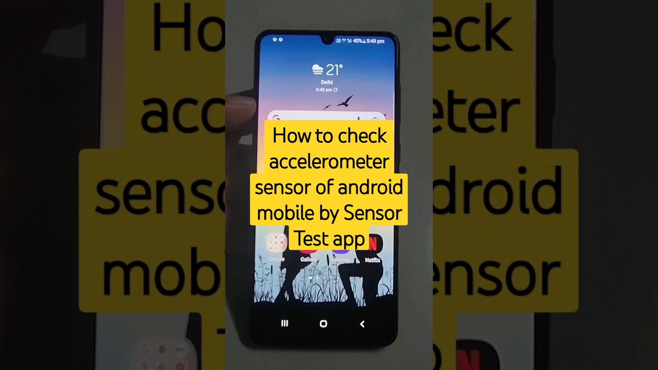 How to check accelerometer sensor of android mobile by Sensor Test app #shorts #accelerometer