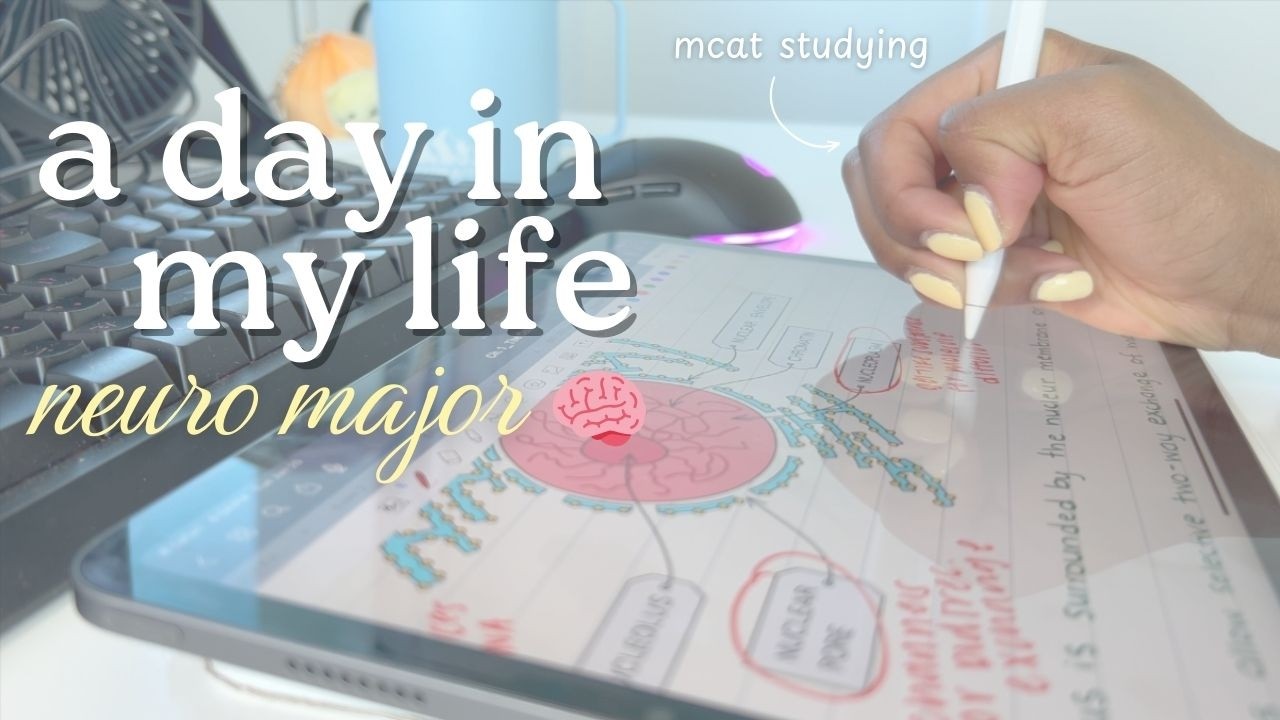 day in my life as a premed neuroscience major 🧠🎧 | studybright