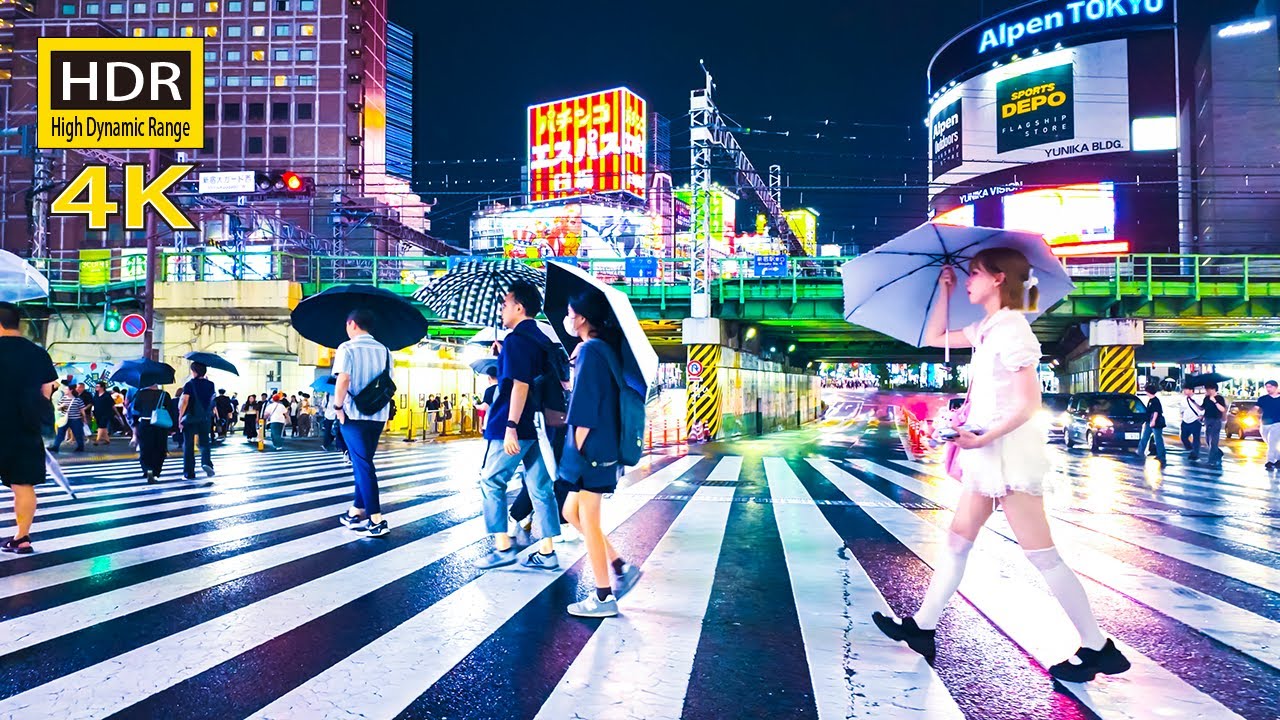 新宿 6月～9月 2025 HDR 4K Night walk in Shinjuku, Tokyo, Japan, Jun-Sep 2025