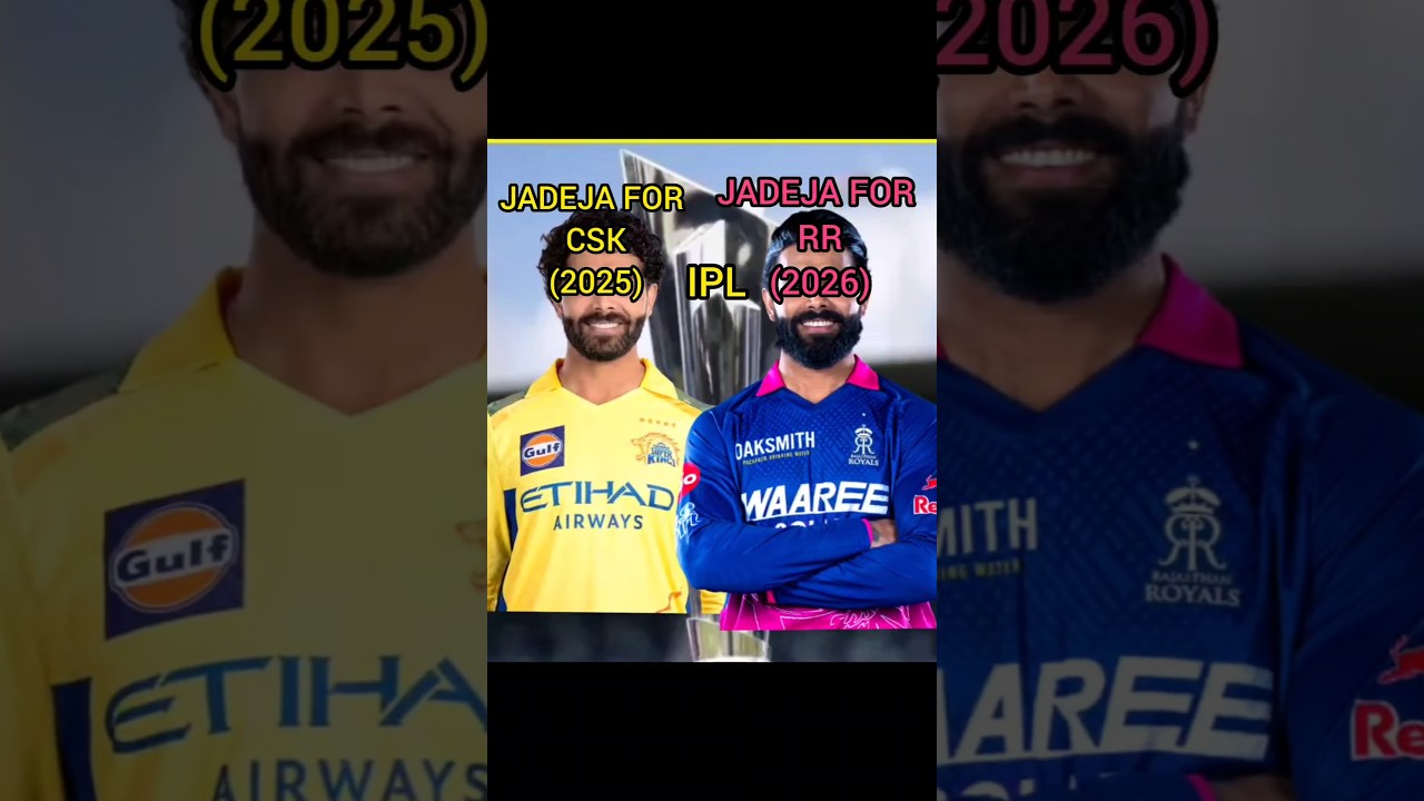 JADEJA (CSK) 2025 vs JADEJA (RR) 2026 IPL 2026 Comparison 💥💥 #csk #rcb #kkr #rr #mi #tataipl